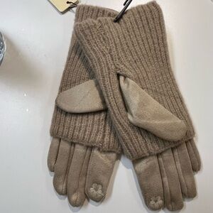 Buy 1 get 1 free Women’s Beige Knit Gloves with the texting finger NWT